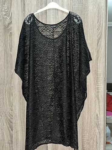 Plaşlar: Qara krujeva plaş/kimono tipli üst geyim - Model: boş kəsimli, yarasa — 1