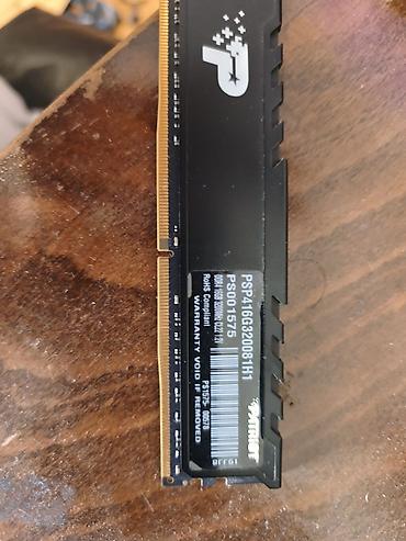 Operativ yaddaş (RAM) Patriot Memory, 16 GB, 3200 Mhz, DDR4, PC üçün, İşlənmiş lalafo.az -da Operativ yaddaş (RAM) Patriot Memory, 16 GB, 3200 Mhz, DDR4, PC üçün, İşlənmiş