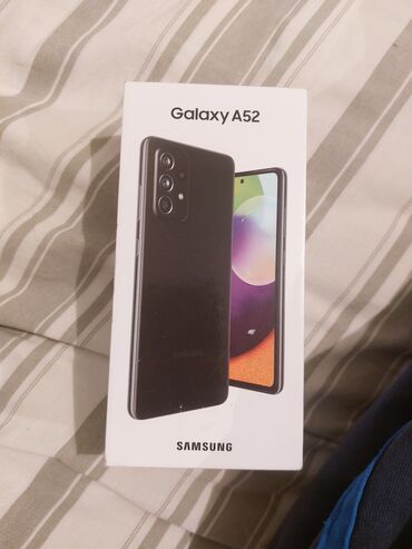 самсунг 2022: Samsung Galaxy A52, Колдонулган, 128 ГБ, түсү - Кара, 2 SIM