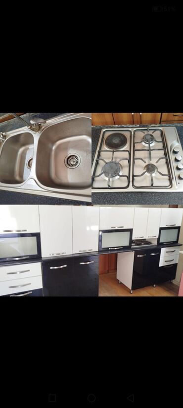 gence metbex mebeli: Metbex mebeli satilir uzerinde qaz 2 li moyka krant verilir material