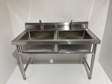 Кухонные мойки: Кухонная мойка, Накладной способ установки, Квадрат форма, Размер: 120 x 60 см — 6