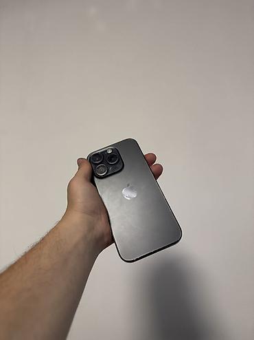 IPhone 15 Pro, Б/у, 128 ГБ, Black Titanium, Чехол, 83 %