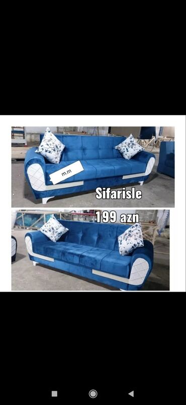 Sifarişlə salon divanları: Mini-divan, 3 nəfərlik, Bazasız, Taxta, Azərbaycan, Kredit yoxdur — 27