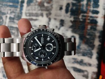 каминные часы: Спортивные часы часы, Fossil, Таймер и секундомер, Водонепроницаемые, Мужские, Б/у