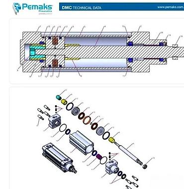 Ostali pneumatski alati: Pemaks Pneumatics – pneumatski cilindar sa magnetnim ublažavanjem — 8