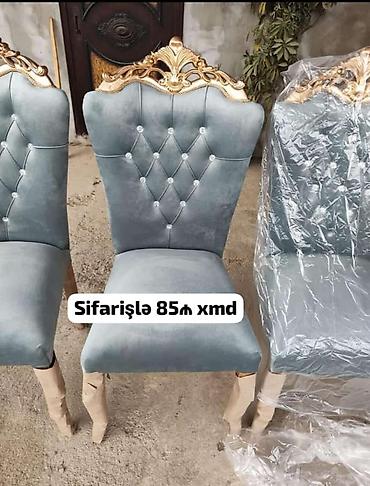 ev stul: Mətbəx və qonaq otağı üçün klassik dizaynlı yumşaq stullar - Yüksək — 9