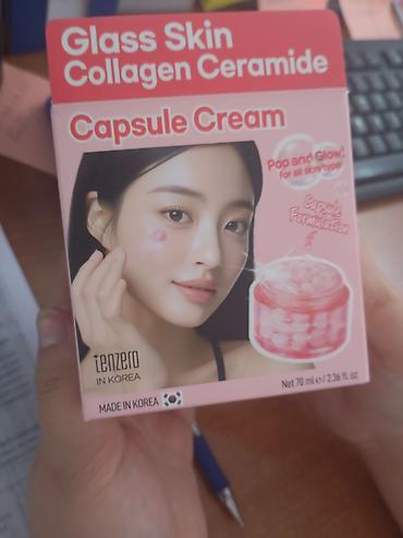 корейский крем: Крем для лица TENZERO Glass Skin Collagen Ceramide Capsule Cream, 70 — 1