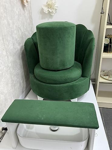 tek kravat: Salonda pedikür üçün dəst – zövqlü yaşıl rəngdə - Armchair: Dəniz — 2