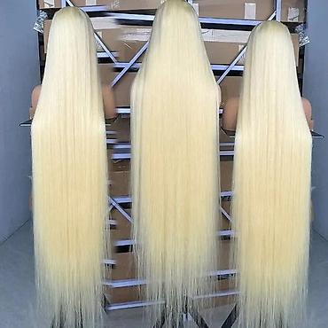 Perike i klipse: Duga ravna perika u boji pastelno roze Dužina 100cm. - Tip — 28