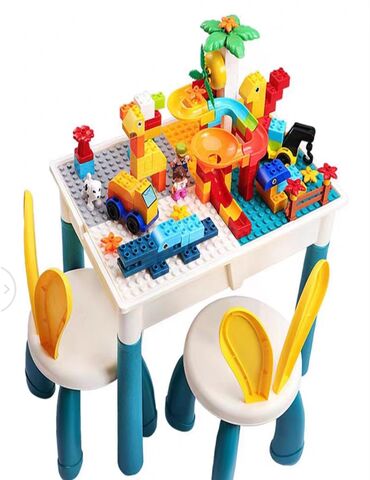 детский пластиковый стол: Конструктор 3в1 для мальчика и девочки, малышей, пластиковый
