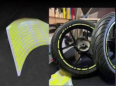 Delovi za motocikle: Nalepnice-Fluo žute trakice za felne-Stikeri za motore -2395 📌 Opis — 14