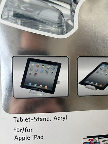 ipad qelem: Hama Tablet Stand – Akril, Apple iPad üçün - Material: şəffaf, möhkəm — 1