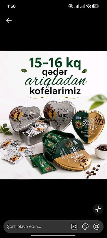 lux kofe: Məhsul: Arıqladıcı qəhvə paketləri (SLIM LUX Coffee / Green Good Lux) — 1