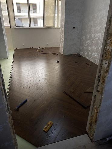 masaj isi: Parket döşəmə xidməti – “əl vəzilərilə balıqqulağı (herringbone) — 2