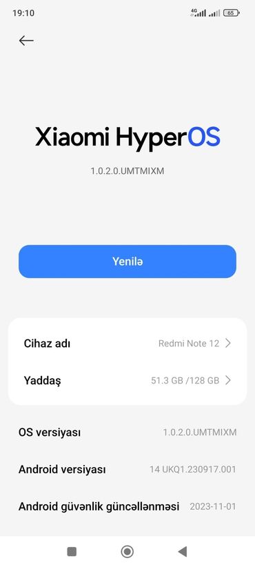 Xiaomi: Xiaomi Redmi Note 12, 128 GB, rəng - Bej, 
 İki sim kartlı