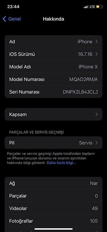 apple iphone 7 plus: IPhone X, 64 GB, Gümüşü — 3