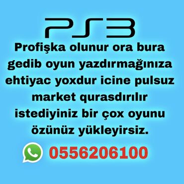 Digər xidmətlər: Playstation 3 Hen ile profiska olunur icine market yazilir bir coc