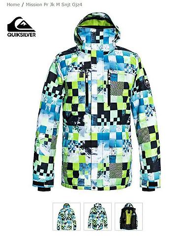 куртка lining: Куртка, Quiksilver, Жаңы, Жылуулагычы менен, Желдетүү тешиктери, Ички жана тышкы чөнтөктөрү, Эки катмарлуу кездеме — 2