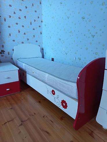 детские односпальные кроватки: Для девочки и мальчика, Б/у, Кровать, С матрасом — 3