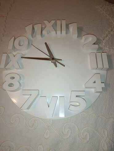 tim sistem nis: Wall clock, color - White, Used