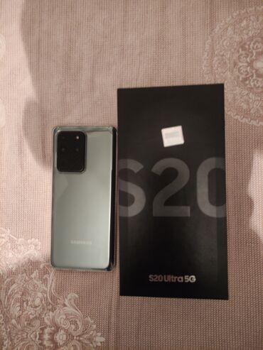 samsung galaxy s20 ultra: Samsung Galaxy S20 Ultra, 128 GB, rəng - Boz, Zəmanət, Düyməli, Sensor