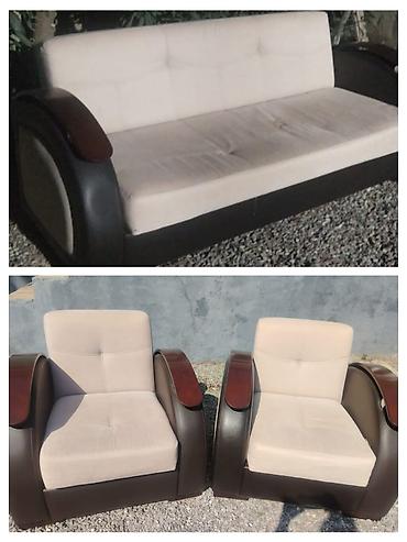 İşlənmiş, Divan, 2 kreslo, Açılan