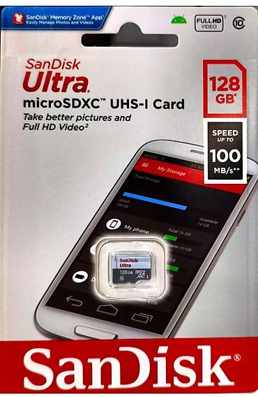 memory card: SanDisk Ultra microSDXC UHS-I yaddaş - Tutum variantları: 64 GB, 128 — 1