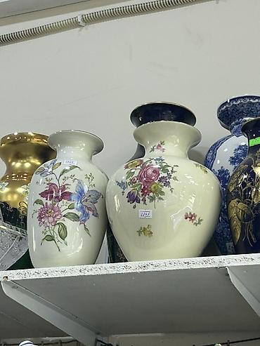 Qab-qacaq və mətbəx ləvazimatları: Porcelan və kristal dekor/servis dəstləri - Porcelan vazalar: biri — 6