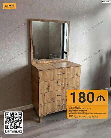 Komodlar: Termo güzgülü komod Xüsusiyyətlər: - Ölçülər: D 40 × H 180 × E 80 sm — 1