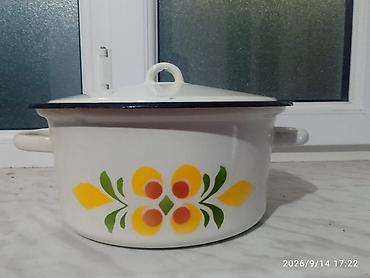 Qazan, rəng - Ağ, 5 l, SSRİ