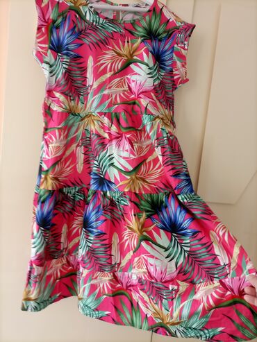 cvetne duge haljine: M (EU 38), bоја - Šareno, Drugi stil, Drugi tip rukava