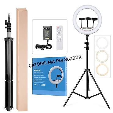 tiktok ışığı: ✅led rgb işiq tripod ✅i̇dare etme pultu var ✅3 telefon tutacaği ✅18 — 1