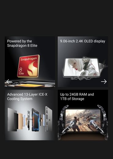 Digər planşetlər: REDMAGIC AİSRA Gaming Tablet - Ekran: İncə çərçivəli böyük displey — 10