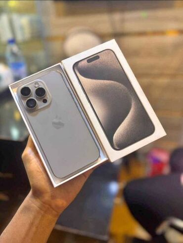 ноутбук бу купить: IPhone 15 Pro Max, Жаңы, 512 ГБ, Natural Titanium, Куту, Бөлүп төлөө менен, 100 %