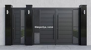 регулировка замков: Металлические уличные ворота с калиткой - Современный дизайн — 7