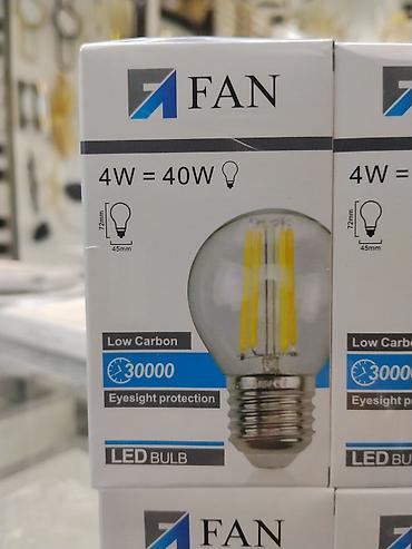 Лампочки: LED-лампа FAN G45, прозрачная колба (glass), цоколь E27 — 1