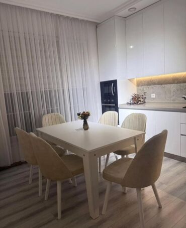 Masa və oturacaq dəstləri: Qonaq otağı üçün, Yeni, Açılmayan, Dördbucaq masa, 6 stul — 17