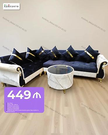 pemo luks: Künc divan dəsti - Ölçü: 280 × 200 sm - Material: aqonda, bezə - — 1