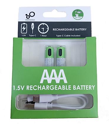батарейки ааа: Перезаряжаемые батарейки AAA 1.5V с USB Type‑C от SMARTOOOLS - Тип — 1