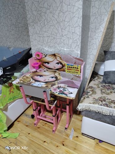 купить детский стол для учебы: Qız üçün, Yazı masası
