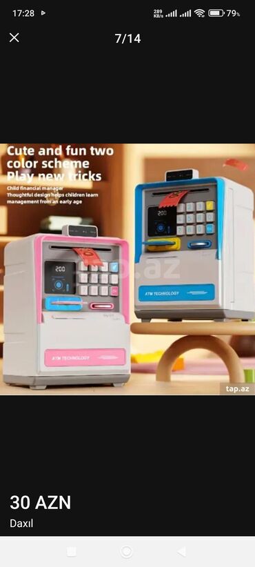 Oyuncaqlar: Kassa kodla yenidir,4 reqemli istenilən kod teyin edırsiz.batareya ile — 5