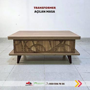 Masalar: Jurnal masası, Yeni, Transformer, Dördbucaq masa — 4