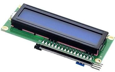 Digər ehtiyat hissələri: 2x16 LCD Ekran – I2C lehimli mavi display Standart 16x2 (1602) LCD — 1