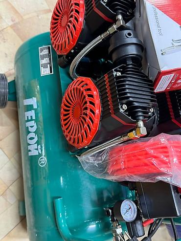 компрес: Поршневой воздушный компрессор «Герой» на колесной раме + комплект для — 2