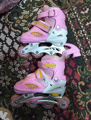 Roliklər: Uşaq üçün təkərli konkisət (inline skates) – çəhrayı - Rəng: çəhrayı — 1