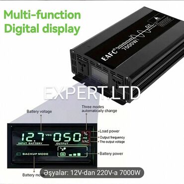 İnverterlər: Yeni Inverter, 3000-5000 Vt, 12 - 220 volt, Ünvandan götürmə, Ödənişli çatdırılma, Rayonlara çatdırılma — 28