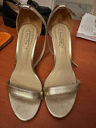 Tuflilər, Massimo Dutti, Ölçü: 39, rəng - Qızılı, İşlənmiş