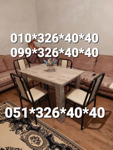 Masa və oturacaq dəstləri: Masa ve oturacaq destleri stol stul Stol stul stul stol oturacaq — 4