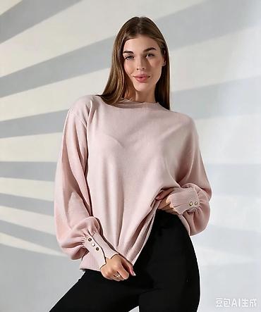 dzemper na dugmice: Oversized džemper PUDER ROZE – nova kolekcija Novi oversized dzemper — 1