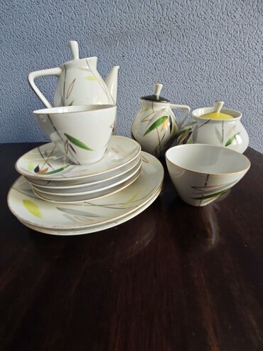 Çay dəstləri və servizlər: Çay dəsti, rəng - Ağ, Farfor, SSRİ — 3